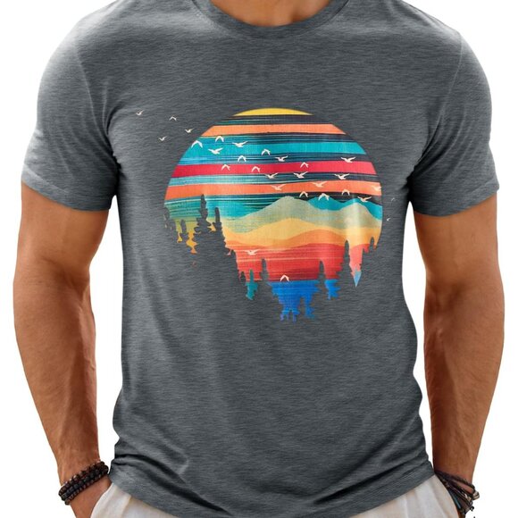 Other - Vintage Graphic Tee Short Sleeve Crewneck Casual Retro Summer Beach Shirt